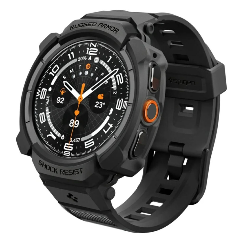 Pasek Spigen Rugged Armor Pro do Samsung Galaxy Watch Ultra 2 (47mm) czarny