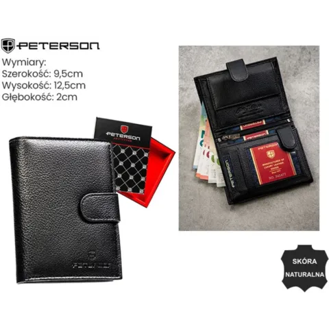 portfel męski skórzany PTN N4L-SPDM Black