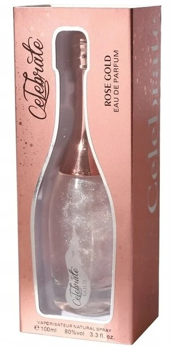 perfumy Celebrate Rose Gold z brokatem 100ml
