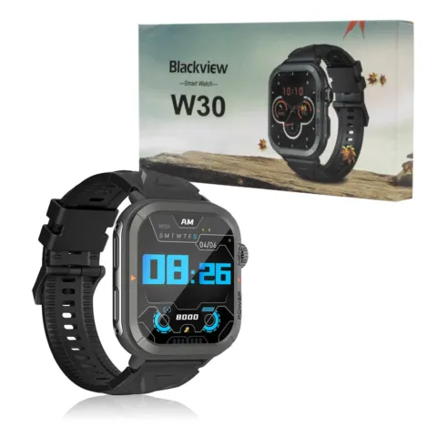 Blackview Zegarek smartwatch W30 wodoodporny BT Call BT 5.3 Czarny 300mAh 128MB